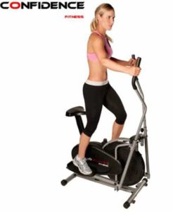 10. Confidence Fitness 2-in-1 Elliptical Trainer with Seat