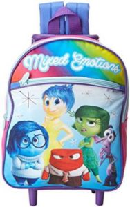 2. Disney Girls' Inside Out 12 Inch Rolling Backpack