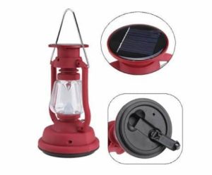 7. Image Hand Crank and Solar Powered LED Lantern 5.5V 50mA Solar Panel for Outdoor & Indoor