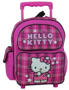 8. Hello Kitty Toddler 12 Rolling Backpack