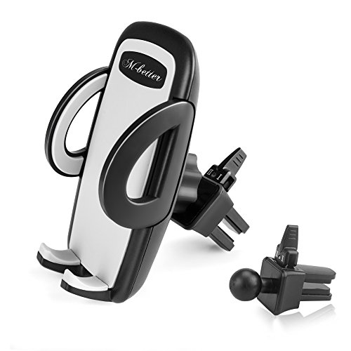 BE Smartphones Car Air Vent Mount Holder Cradle Compatible with iPhone 7 7 Plus SE 6s 6 Plus 6 5s 5 4s 4 Samsung Galaxy S6 S5 S4 LG Nexus Sony Nokia and More (Black)