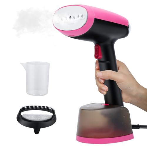 Steamer for Clothes Handheld Clothes Steamer 1300W Portable Garment Steamer Auto Shut-off 20-Second Fast Heat-up with Adjustable Steam 12.34oz Detachable Water Tank for Home Office Travel