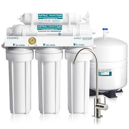 APEC Water Systems ROES-50 Reverse Osmosis Water Filter Essence Series Top Tier 5-Stage WQA Certified Ultra Safe Reverse Osmosis System