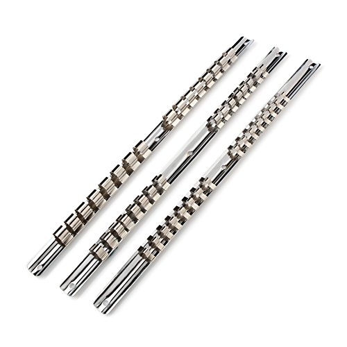 TEKTON 1885 1/4-Inch, 3/8-Inch, 1/2-Inch Drive Socket Holder Set, 3-Piece