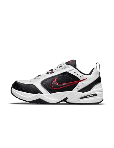 Nike Air Monarch IV Training Shoe (4E) - White/Black/Varsity Red, Size 11 US