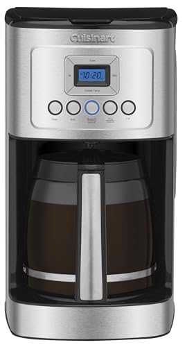 Cuisinart 14-Cup Coffee Maker, Programmable PerfecTemp Glass Carafe Coffee Machine with 1-4 Cup Setting, Brew Strength Control and Brew Pause, Stainless Steel, DCC-3200NAS