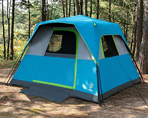 EVER ADVANCED 6 Person Camping Tent, Blackout Tent for Camping Instant Cabin Tents for Family with Rainfly, 60s Easy Setup, Water-Resistant