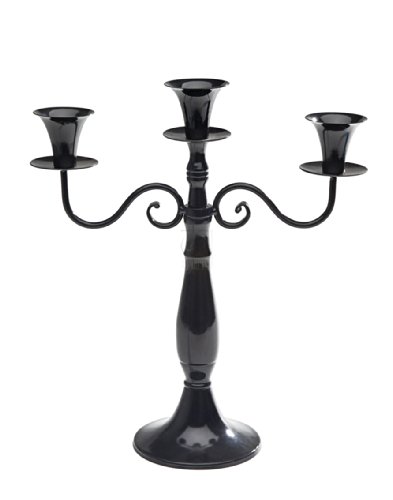 Studio Silversmiths Black Metal 3 Light Candelabra