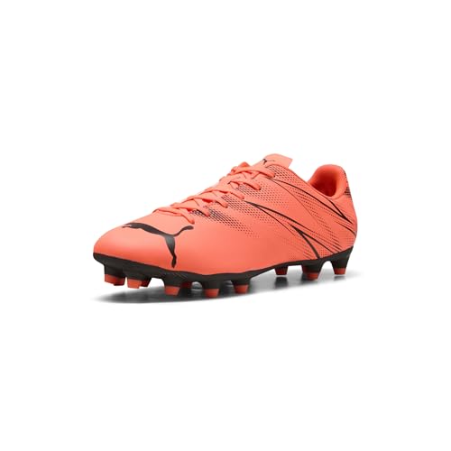 PUMA Men's Attacanto Firm, Artificial Ground Soccer Cleat Sneaker, Glowing Red Black, 10