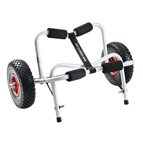 RAD Sportz Kayak Trolley Kayak Cart with Pneumatic Tires 150 LB Capacity Silver