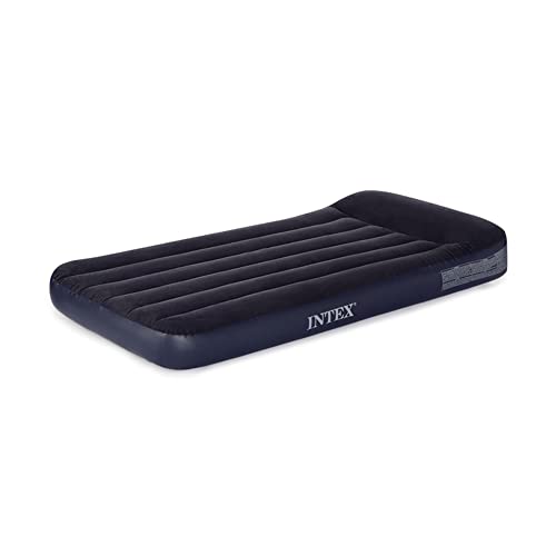 Intex Pillow Rest Classic Airbed with Built-in Pillow and Electric Pump, Twin