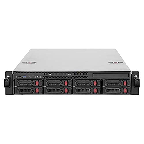 SilverStone Technology RM22-308 Silverstone 2U 8-Bay 2.5' / 3.5' HDD/SSD rackmount Storage Chassis with Mini-SAS HD SFF-8643 12 Gb/s Interface