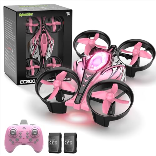 Mini Drone for Kids,Beginners,Adults,RC Small Nano Drones Quadcopter with 2-In-1 Race and Fly Mode,LED Light,Altitude Hold,3D Flip,Circle Fly,2 Batteries,Gift Toy for age 8-12 Boys and Girls Indoor