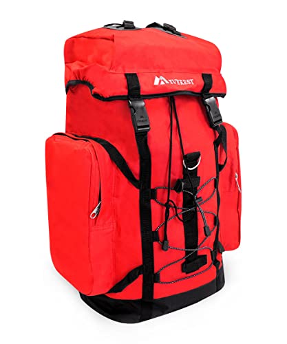 Everest Hiking Pack, Red, One Size