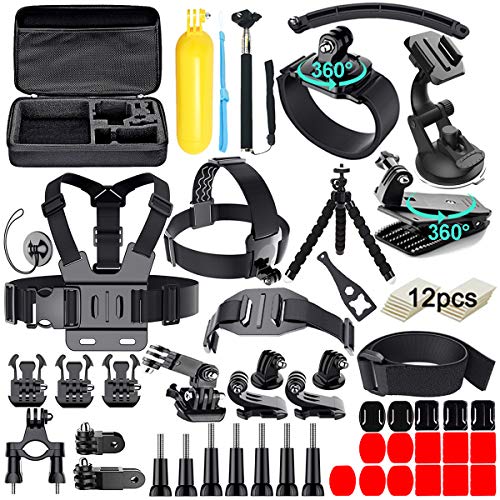 Appolab 61 in 1 Action Camera Accessories Kit for GoPro Hero 13 12 11 10 9 8 7 6, Gopro Max, GoPro Fusion, Xiaomi, Insta360, DJI Osmo Action, AKASO APEMAN, Campark, SJCAM