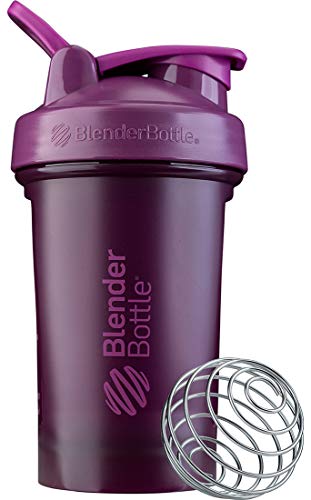 BlenderBottle Classic V2 Shaker Bottle Perfect for Protein Shakes and Pre Workout, 20-Ounce, Plum