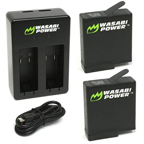 Wasabi Power Battery (2-Pack) and Dual Charger for GoPro Hero 8 Black, Hero 7 Black, Hero 6 Black, Hero 5 Black, Hero 2018