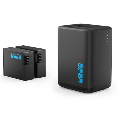 GoPro Dual Battery Charger + 2 Enduro Rechargeable Batteries (HERO13 Black) - Official GoPro Accessory