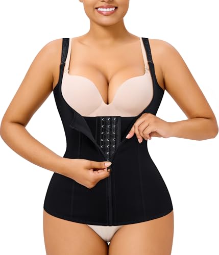 Waist Trainer Cincher Tummy Slimmer Breathable Shapewear Girdle Long Torso(XL Fits 30.7-33.8 Inch Waistline, Black)