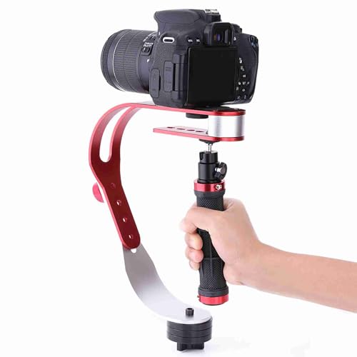 Handheld Video Rig Steadicams, Video Action Stabilizing Handle Grip Handheld Stabilizer, Portable Handhelds Selfie Stick, Stabilizing Handle Grip, for DSLR Camera Camcorder