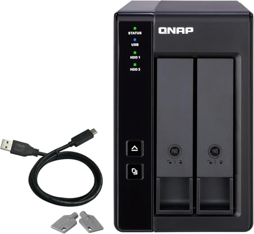 QNAP TR-002 2 Bay USB Type-C Direct Attached Storage (DAS) with Hardware RAID (Diskless) (TR-002-US)