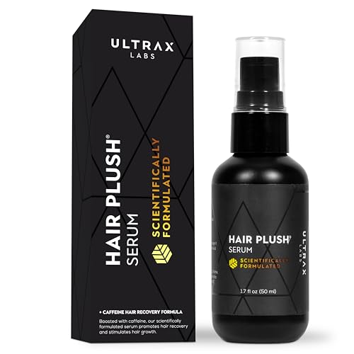 Hair Growth Serum 1.7 fl oz - Anti-Thinning Hair Regrwoth - Hair Loss Treatments for Women and Men made with Biotin, Caffeine, Menthol, Niacinamide - Hair Plush by Ultrax Labs