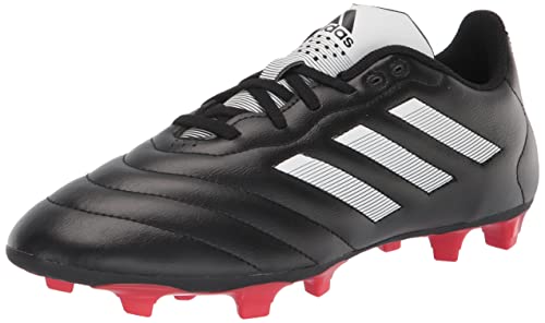 adidas Unisex Goletto Firm Ground Soccer Shoe, Core Black/White/Red, 7 US Men