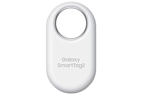 Samsung Galaxy SmartTag2, Bluetooth Tracker, Smart Tag Tracking Device, Item Finder for Keys, Wallet, Luggage, Pets, Use w/ Phones and Tablets Android 11 or Later, 2023, 1 Pack, White