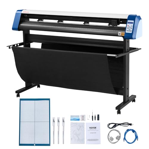 VEVOR Vinyl Cutter 53 Inch Vinyl Cutter Machine Semi-Automatic DIY Vinyl Printer Cutter Machine Manual Positioning Sign Cutting with Floor Stand Signmaster Software