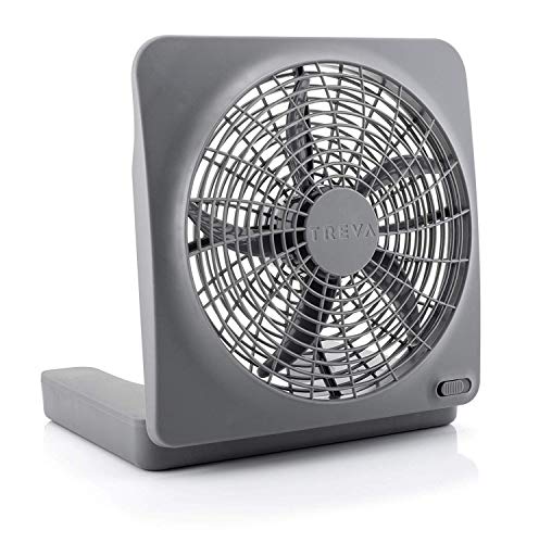 O2COOL Treva NEW 10' Battery Operated Fan with Adapter, Graphite (FD10001A0O004000)