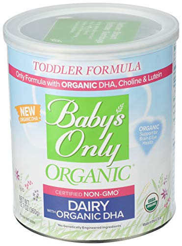 Baby's Only Organic Dairy with DHA & ARA Toddler Formula, 12.7 Oz (Pack of 1) | | USDA Organic | Clean Label Project Verified | Brain & Eye Health