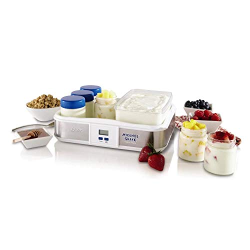 Oster CKSTYM1012 Mykonos Greek Digital Yogurt Maker, 2-Quart