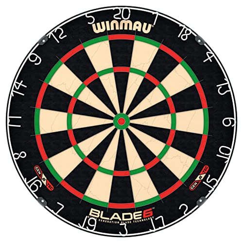 WINMAU Darts Blade 6 Professional Bristle Dartboard with Official Tournament Specifications | Endorsed by The PDC