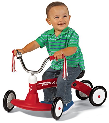 Toddler Toys 1-2, Baby Toys for Kids, 1 Year Old Girl Gifts, 1st Birthday Gifts Boy, Radio Flyer Scoot About Ride On, for Ages 1-3 Years, Red