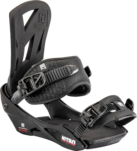 Nitro Staxx Mens Snowboard Bindings, Black, Large