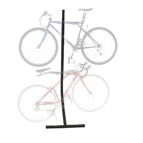 Saris Bike Bunk 2 Bike Storage Gravity Stand – No Drilling Required, Adjustable Arms, Floor & Wall Protection, Space-Saving Bike Rack for Home, Holds 2 Bikes