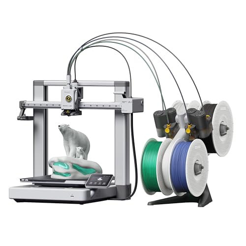 Bambu Lab A1 Combo, A1 3D Printer and AMS lite, Support Multi-Color 3D Printing, High Speed & Precision, Full-Auto Calibration & Active Flow Rate Compensation, ≤48 dB Quiet FDM 3D Printers
