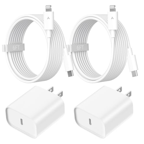 USB C Charger for iPhone 14 13 12 11 Charger, 2Pack USB C Fast Charger Plug Power Adapter with 6FT Type C to L.ightning Cable for iPhone 14/13/12/11 Pro/Pro Max/XS Max/XS/XR/X/SE/8 and More