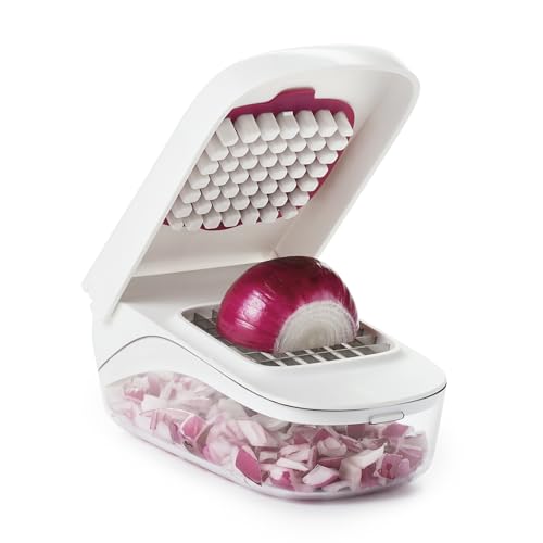 OXO Good Grips Vegetable and Onion Chopper with Easy Pour Opening White