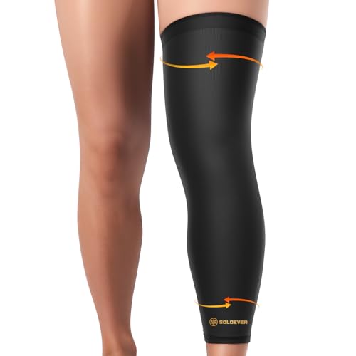 Copper Leg Compression Sleeve for Men & Women [360° Full Compression & Copper Infused] Knee Stabilizer Brace for Meniscus Tear, ACL, MCL, Arthritis & Joint Pain Relief, Calf & Thigh Support for Running
