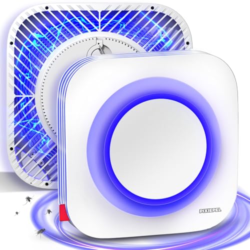 Bug Zapper Indoor, 2025 Updated Mosquito Zapper & Fly Killer with Dual Wavelengths and Dual Action Control – Quiet Suction Fly Trap & High-Voltage Electric Zapper for Home, Garage, Backyard