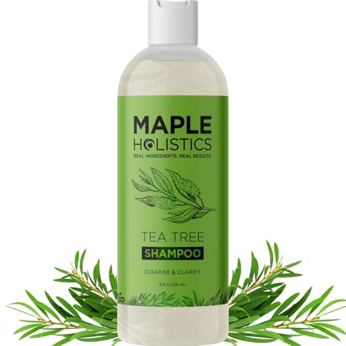 Clarifying Shampoo for Build Up & Oily Hair - Tea Tree Shampoo for Men and Women with Rosemary Essential Oil for Oily Hair and Scalp - Color Safe Vegan Sulfate Silicone & Paraben Free (8 Fl Oz)