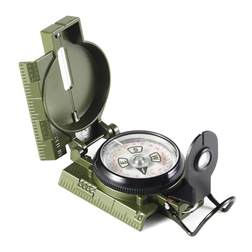 Eyeskey Multifunctional Military Sighting Navigation Compass with Inclinometer | Impact Resistant & Waterproof Compass for Hiking, Camping