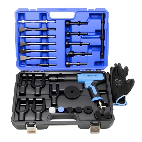 27PCS Air Hammer Kit, Pneumatic Hammers 2500 BPM, Air Hammer Piece Chisel Set with Carrying Case & Gloves