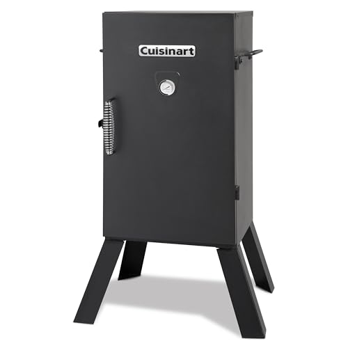 Cuisinart 30' Electric Smoker, 3 Adjustable Racks, Large Capacity BBQ Meat Smoker, Water & Wood Trays for Smoked Meat, Brisket, Salmon & Jerky, Adjustable Temperature Control