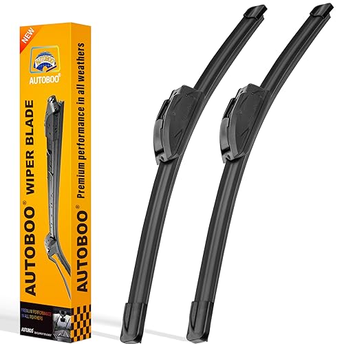 AUTOBOO 26' and 16' Windshield Wipers Blades (Pack Of 2),OEM Quality Premium All-Seasons Wiper blades,Stable and Quiet Armor wiper blades