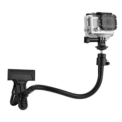 Universal Phone/Camera Holder with Flexible Gooseneck and Strong Clamp - for Mobile Photography, Vlogs, Videos, GPS, etc. - Ball and Socket - Tripod Mount (Clamp for Action/Compact Camera)