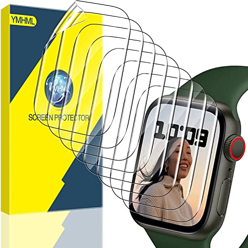 YMHML 8 Pack Screen Protector Compatible for Apple Watch 40mm SE 3 / SE 2/1 Series 6/5 / 4, [Upgrade Flexible Film] Soft HD Clear Anti-Scratch Film for iWatch Accessories