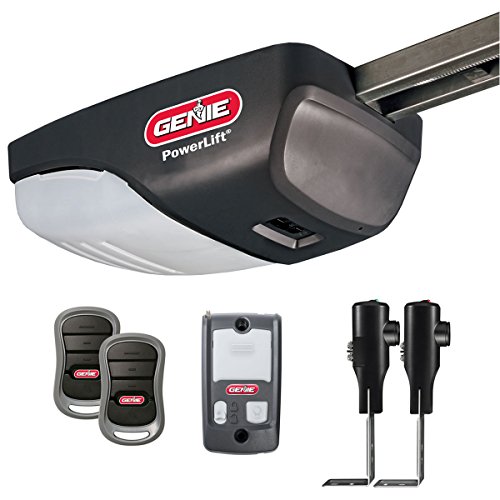 Genie Powerlift 900 Garage Door Opener - 1/2 HP Screw Drive System - Includes 2, 3-Button Remotes, Wall Console, Safe T-Beams - Model 2562-TC