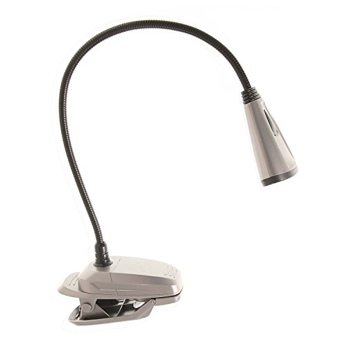 Light It! By Fulcrum, 6-LED Clip On Desk Lamp, Wireless, Silver